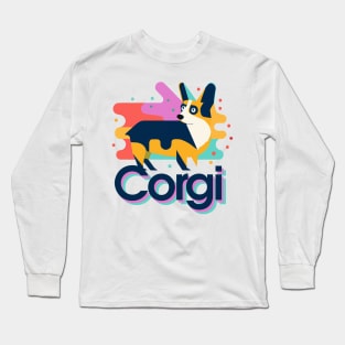 Corgi Retro Dog Owner Pembroke Welsh Corgi Funny Corgi Long Sleeve T-Shirt